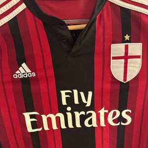 Youth official 2014-2015 AC Milan soccer jersey by Adidas youth size 15/16